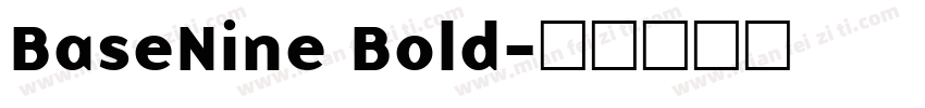 BaseNine Bold字体转换